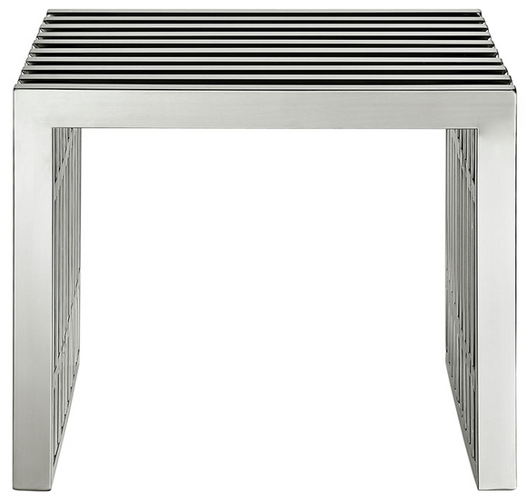 Astrid II Modern Stainless Steel Bench Small
