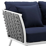 Lace Outdoor Aluminium Frame Love Seat Blue