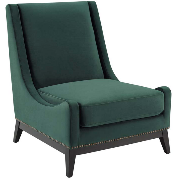 Darby Velvet Accent Chair Green
