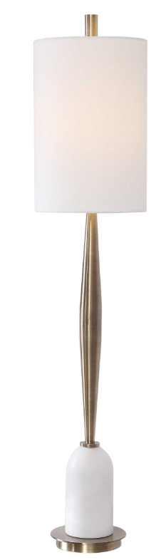 Torpedo Modern Marble and Gold Tall Buffet Lamp