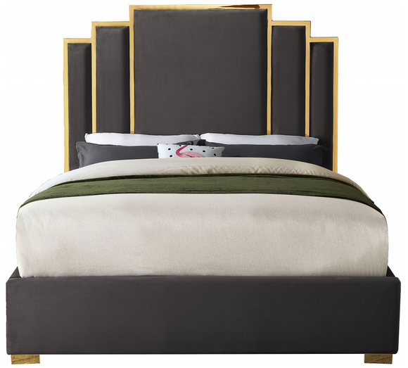 Trimme Modern Bed Grey