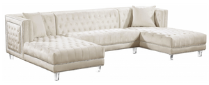 Belair Modern Sectional Sofa Cream