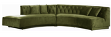 Curvy Modern 2 pc Sectional Sofa Grey