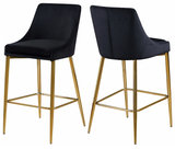 Capelli Counter Stool Gold S/2 Grey