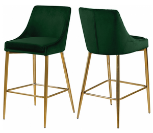 Capelli Counter Stool Gold S/2 Green