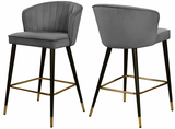 Shelly Modern Counter Stool S/2 Navy Blue