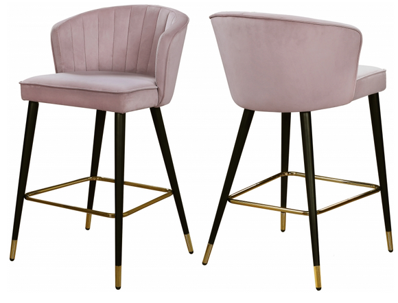 Shelly Modern Counter Stool S/2 Pink