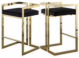 S/2 Givency Modern Counter Stool Pink/Gold