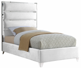 Tier Upholstered Modern Bed Grey