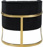 Celeste Modern Accent Chair Grey With Gold Base