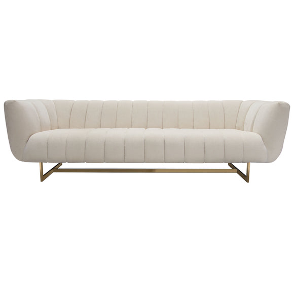 The Ribbed Modern sofa and chair have a mid-century sophistication coupled with a timeless modern style.  The gracious design will add intrigue and a modern organic flare in your space.  Accented with gold legs it is sure to be topic of conversation. 