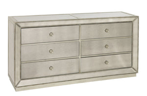 Penthouse 6 Drawer Dresser with antique mirrored.  Great price mirrored furniture